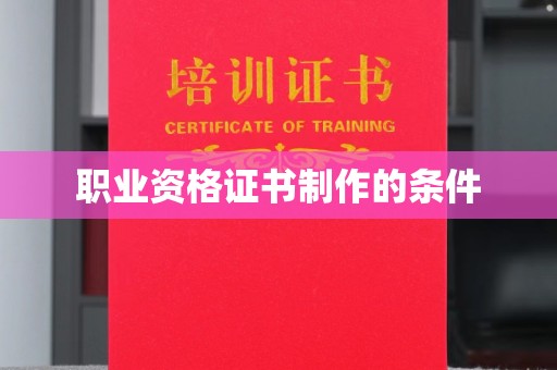 甲仙职业资格证书制作的条件